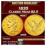 *Highlight* 1835 Classic Head Quarter Eagle Gold $