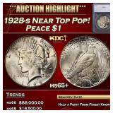 *Highlight* 1928-s Peace Dollar Near Top Pop! $1 m