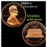 1995-s Proof Lincoln Cent 1c Grades GEM++ Proof De
