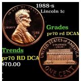 1988-s Proof Lincoln Cent 1c pr70 rd DCAM SEGS