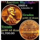 ***Auction Highlight*** 1968-s Proof Lincoln Cent