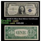 1935E $1 Blue Seal Silver Certificate Grades Selec