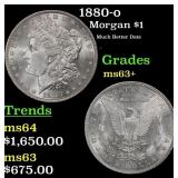 1880-o Morgan Dollar $1 ms63+ SEGS