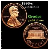 1996-s Proof Lincoln Cent 1c Grades GEM++ Proof De