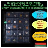 20 Great Coins of the World, hand selected, many t