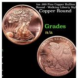 1oz .999 Fine Copper Bullion Round - Walking Liber