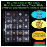 20 Great Coins of the World, hand selected, many t