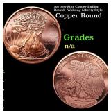 1oz .999 Fine Copper Bullion Round - Walking Liber