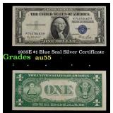 1935E $1 Blue Seal Silver Certificate Grades Choic