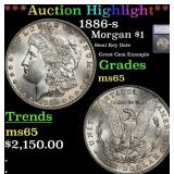 ***Major Highlight*** 1886-s Morgan Dollar $1 ms65