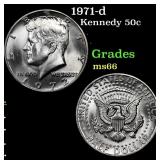 1971-d Kennedy Half Dollar 50c Grades GEM+ Unc