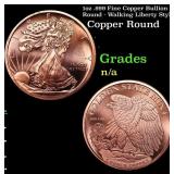 1oz .999 Fine Copper Bullion Round - Walking Liber