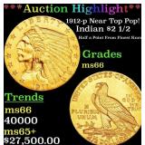 ***Major Highlight*** 1912-p Gold Indian Quarter E
