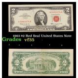 1963 $2 Red Seal United States Note Grades vf++