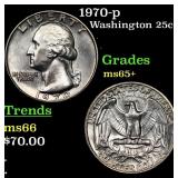 1970-p Washington Quarter 25c Grades GEM+ Unc