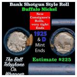 Buffalo Nickel Shotgun Roll in Old Bank Style 