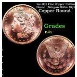 1oz .999 Fine Copper Bullion Round - Morgan Dollar