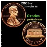 2003-s Proof Lincoln Cent 1c Grades GEM++ Proof De