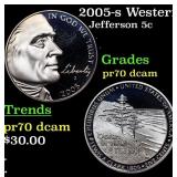 2005-s Western Waters Proof Jefferson Nickel 5c Gr