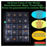 20 Great Coins of the World, hand selected, many t