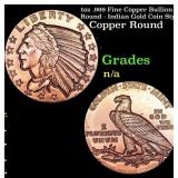 1oz .999 Fine Copper Bullion Round - Indian Gold C