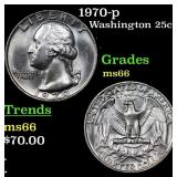 1970-p Washington Quarter 25c Grades GEM+ Unc