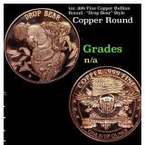1oz .999 Fine Copper Bullion Round - "Drop Bear" S