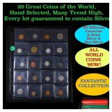 20 Great Coins of the World, hand selected, many t
