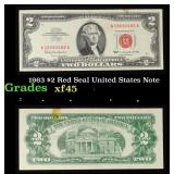 1963 $2 Red Seal United States Note Grades xf+