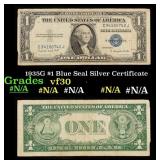 1935G $1 Blue Seal Silver Certificate Grades vf++