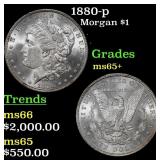 1880-p Morgan Dollar $1 ms65+ SEGS