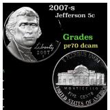 2007-s Proof Jefferson Nickel 5c Grades GEM++ Proo