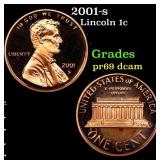 2001-s Proof Lincoln Cent 1c Grades GEM++ Proof De
