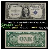 1935E $1 Blue Seal Silver Certificate Grades Gem C