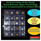 20 Great Coins of the World, hand selected, many t