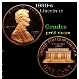 1990-s Proof Lincoln Cent 1c Grades GEM++ Proof De