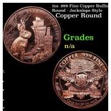 1oz .999 Fine Copper Bullion Round - Jackalope Sty