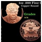 1oz .999 Fine Copper Bullion Round - Donald Trump