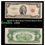 1953B $2 Red Seal United States Note Grades vf++