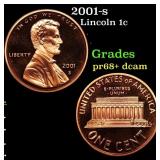 2001-s Proof Lincoln Cent 1c Grades GEM++ Proof De