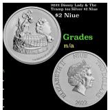 2022 Disney Lady & The Tramp 1oz Silver $2 Niue Gr