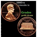 1995-s Proof Lincoln Cent 1c Grades GEM++ Proof De