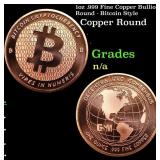 1oz .999 Fine Copper Bullion Round - Bitcoin Style