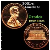 2001-s Proof Lincoln Cent 1c Grades GEM++ Proof De