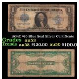 1934C $10 Blue Seal Silver Certificate Grades Sele