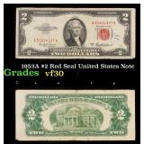 1953A $2 Red Seal United States Note Grades vf++