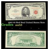1963 $5 Red Seal United States Note Grades Select