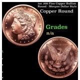 1oz .999 Fine Copper Bullion Round - Morgan Dollar