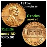 1971-s Lincoln Cent 1c Grades GEM++ Unc RD