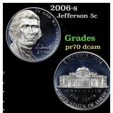 2006-s Proof Jefferson Nickel 5c Grades GEM++ Proo